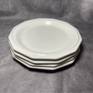 Set of 4 Pfaltzgraff Heritage White Salad Dessert Bread Plates - 6-3/4” - 804